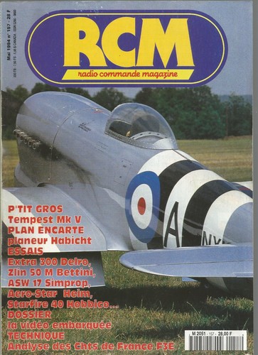 Rcm 157 plan planeur - 157, :