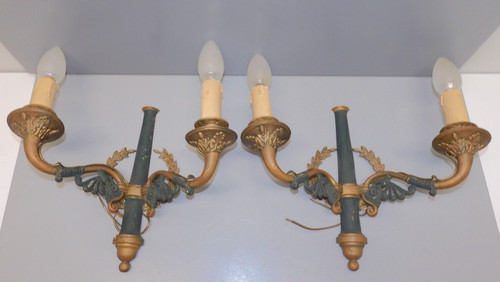 Appliques murales bronze - appliques,