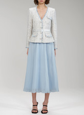 Self-Portrait Polyester Midi Dress Long Sleeve fashion Dress for Women