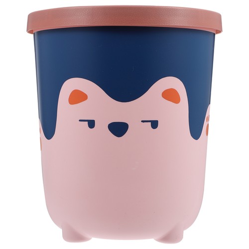 Plastic garbage can pink - plastic,