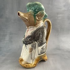 ONNAING Pichet broc cruche faience barbotine cochon hôtelier 737 à restaurer