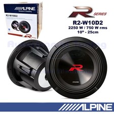 Subwoofer ALPINE R2-W10D2 10" 25Cm 2250W 750Wrms Double Bobine 2+2 Ohm