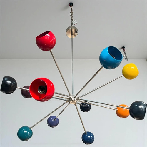 Lustre sputnik multicolore - lustre,
