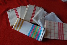 LOT DE 7 TORCHONS ANCIENS