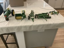 John Deere Toy Tractor With 4 Implements
