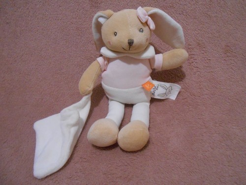 Doudou lapin beige - , rose