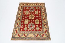 Tapis oriental traditionnel afghan en laine nouée à la main 4 x 5 pieds...