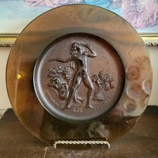  Daum France Pate De Verre Crystal R Corbin Four Seasons Summer Plate 10.5"