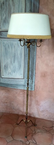 Lampadaire bronze laiton - lampadaire,