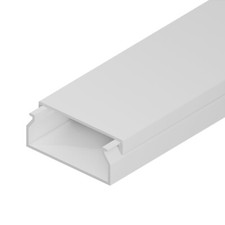 Goulotte électrique PVC blanc 40x16mm – 2m – EDO TECHNIC – Fixation à vis