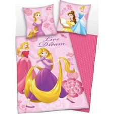 Parure lit Housse de couette réversible DISNEY PRINCESSES 140x200cm 