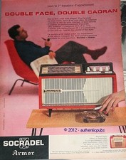 ANTIQUE 1959 SOCRADEL SEDUCTOR RADIO TRANSISTOR VINTAGE AD PUB AD