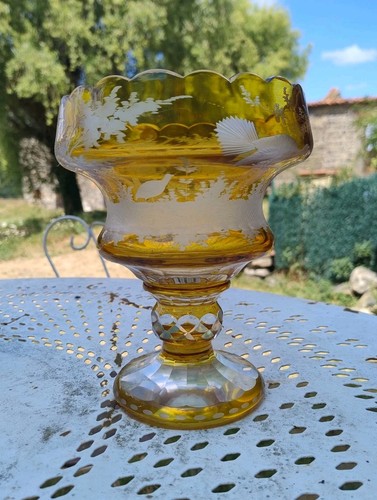 Bohemian crystal vase