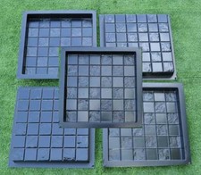 Moule béton pavés pierre patio coulée béton chemin de jardin vendu lot 5 pièc...