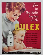 Belgian PRESS ADVERTISEMENT: BULEX water heater The perfect bath - GEVAERT 1961