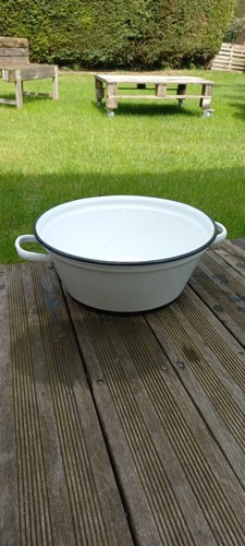 Ancienne bassine blanche - bassine,