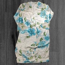 Delicates Robe Longue Satin Blanche à Fleurs Avec Ceinture Femme Taille Moyenne 