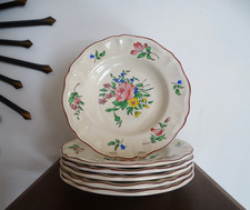 6 assiettes creuses faience KG