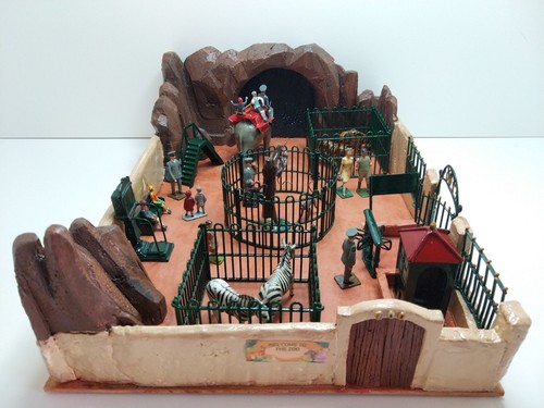 Diorama zoo décor avec - -,