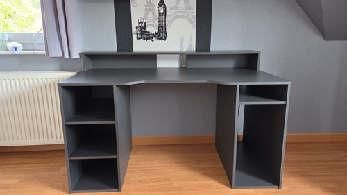 Bureau gris noir - bureau, cm
