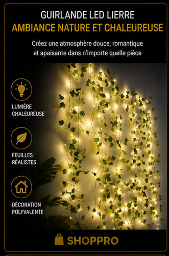 Guirlande led lierre - led,