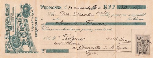 Vieux papier bon commande - papier, de