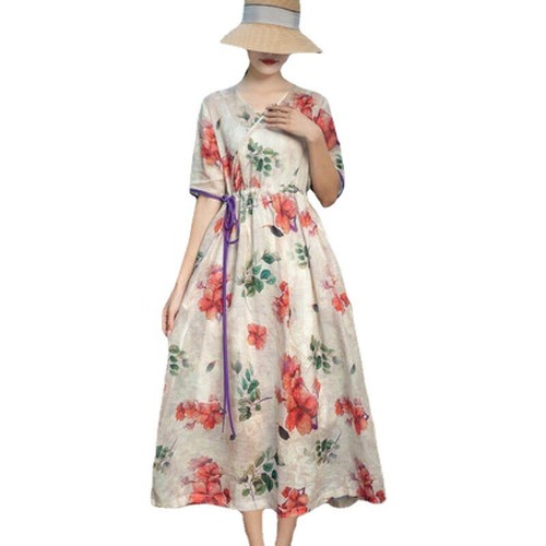 Femme chinois ethnique floral - ethnique,