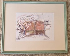 Tableau - Aquarelle signée H