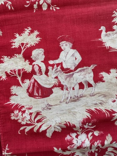 Tissu ancien 19eme motif - ancien,