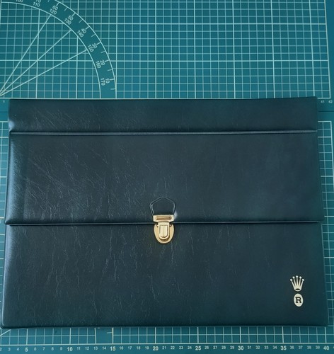 Porte documents cuir vert - cuir,