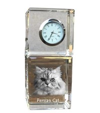 Chat Persan - Kristalluhr Avec