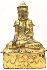 Bouddha Mandalay Birmanie Plaqué Or 24K