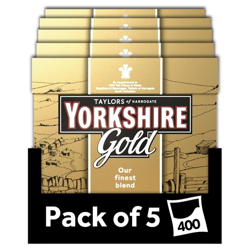Yorkshire tea gold 400 sachets - gold,