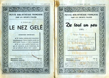 PETITE BIBLIOTHEQUE FRANCAISE Pour les Enfants Italiens  N°2 libretti N°8-9-1935