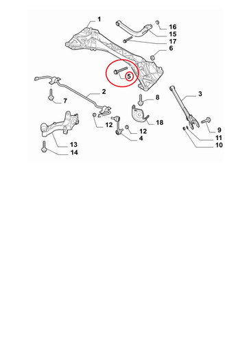 Vis suspension arrière - vis, de