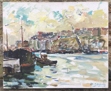 Benoit DESPREY (XX) Paysage Marin Bateaux au Port Chantier Naval Mer Océan