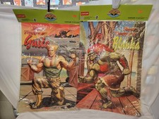 Vintage 1992 Placo Street Fighter 2 Guile And Blanka 3D Posters New Sealed