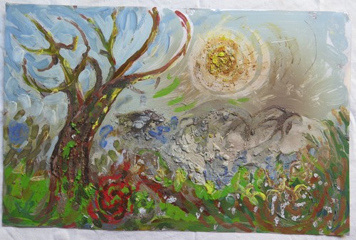 Tableau moderne huile sur - tableau,