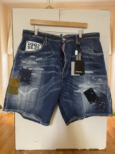 Dsquared2 paint splater shorts - paint,