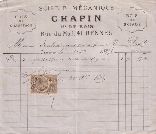 Rennes facture chapin - chapin,