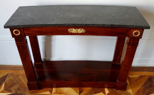 Console incurvée acajou - console,