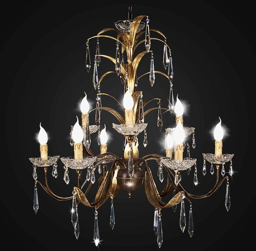 Lustre classique fer forgé - lustre,