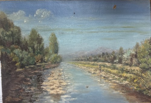 Tableau hst ancien paysage - hst,