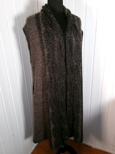Manteau maille marron - , gilet