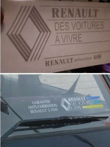 Autocollant vitre arrière