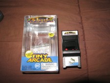VERY NICE TINY ARCADE GALAXIAN MINI GAME with KEYCHAIN IN BOX with PAPER