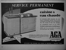 ADVERTISEMENT 1955 AGA HYDROBLOC 160 STOVE & PERMANENT HOT WATER ROSES
