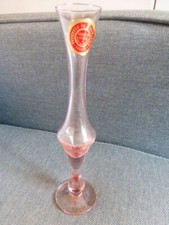 SOLIFLORE  PORTIEUX ETIQUETTE  VERRE DE COULEUR ROSE