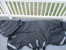 75'' Horseware Of Ireland Rambo Rug Med. 200G 1000D Turnout Blanket w Hood black