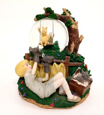 Disney Winnie The Pooh Snow Globe 2000 Christopher Robin Rare
